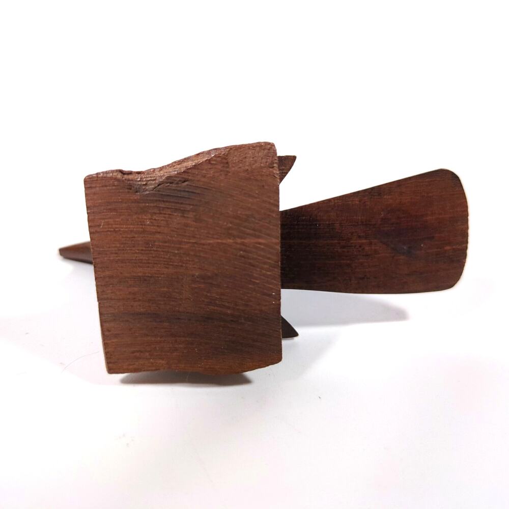 Vintage Wooden Roadrunner Bird Art Mini Sculpture 3.5" Hand Carved Used Good - Picture 6 of 6